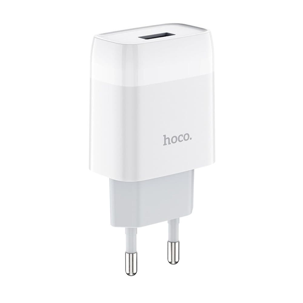 Сетевое зарядное устройство Hoco C72A, 1 USB, 2.1 А, 10.5 Вт, белое