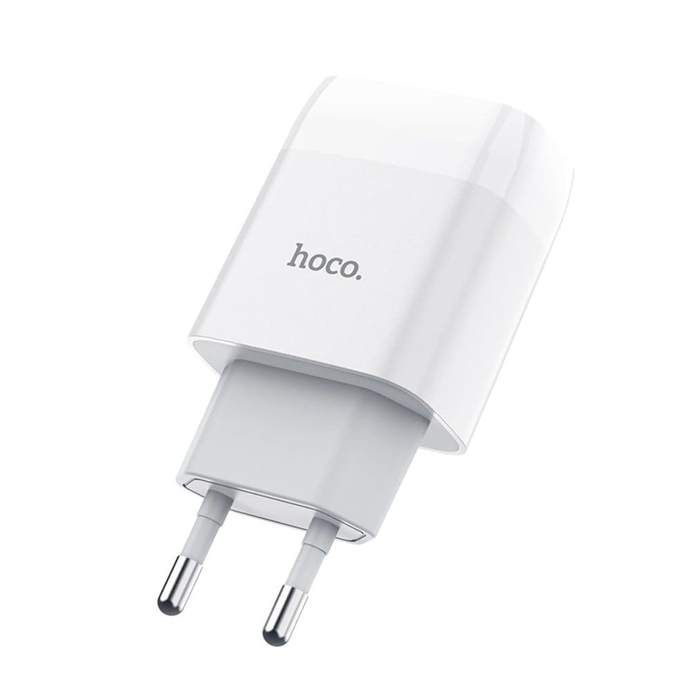 Сетевое зарядное устройство Hoco C73A, 2 USB, 2.4 А, белое