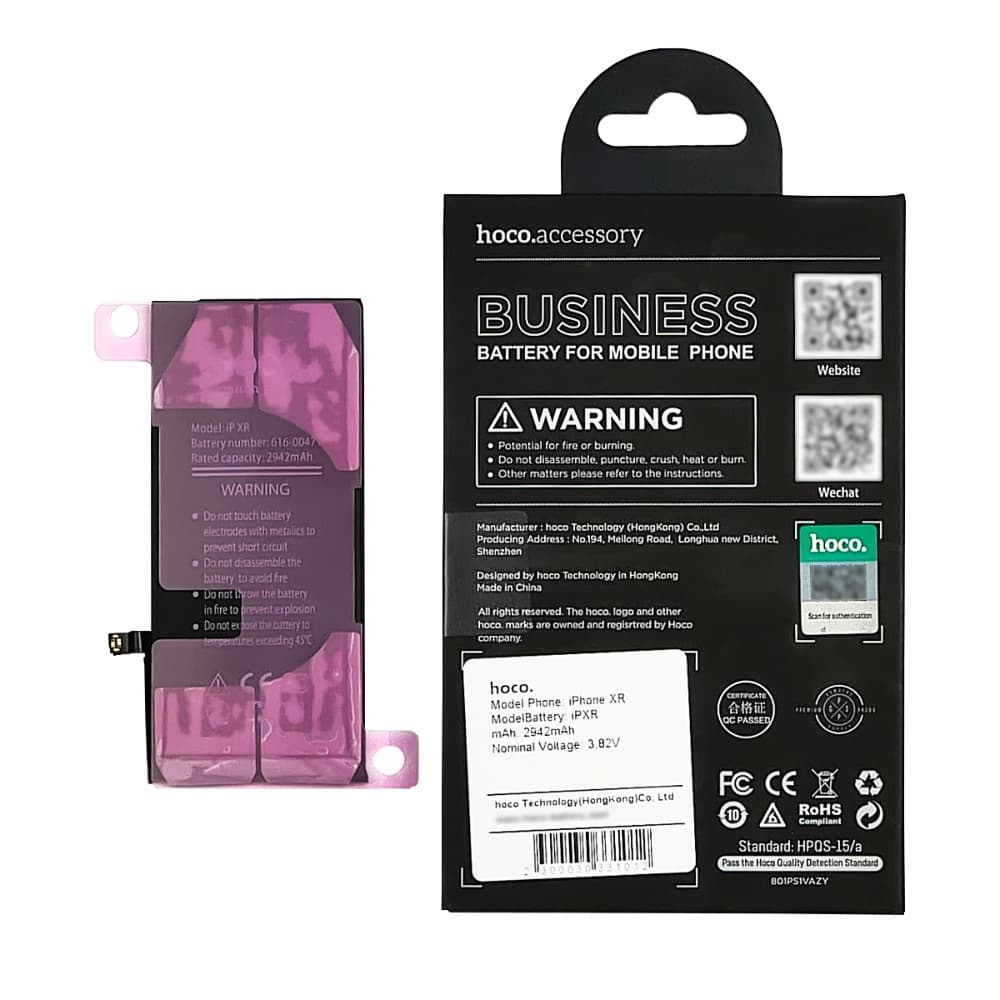 Аккумулятор Apple iPhone XR, Hoco | 3-12 мес. гарантии | АКБ, батарея