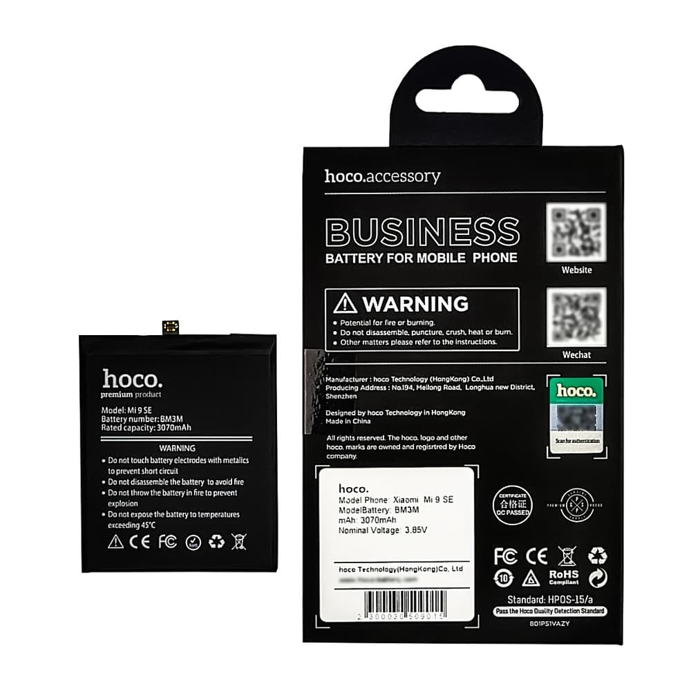Аккумулятор Xiaomi Mi 9 SE, M1903F2G, BM3M, Hoco | 3-12 мес. гарантии | АКБ, батарея
