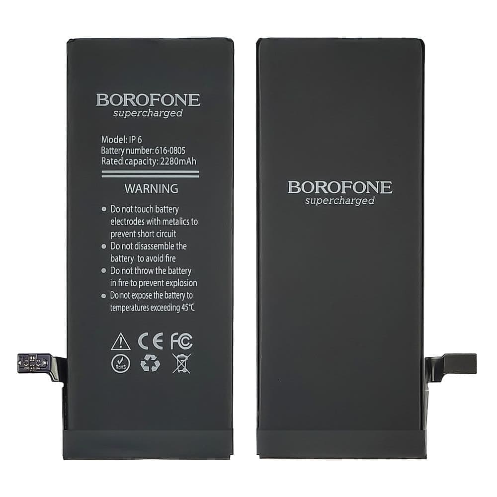 Акумулятор Apple iPhone 6, Borofone, усиленный | 3-12 міс. гарантії | АКБ, батарея, аккумулятор