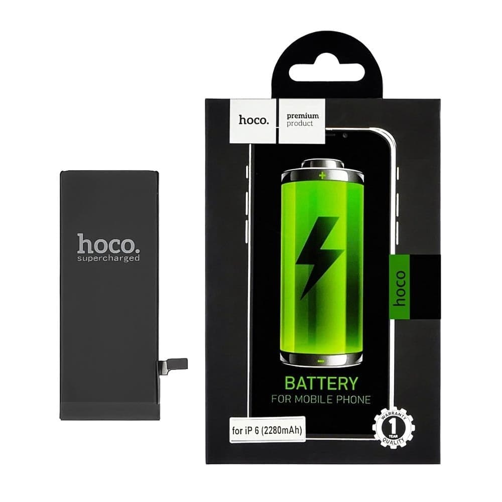 Акумулятор Apple iPhone 6, Hoco, усиленный | 3-12 міс. гарантії | АКБ, батарея, аккумулятор