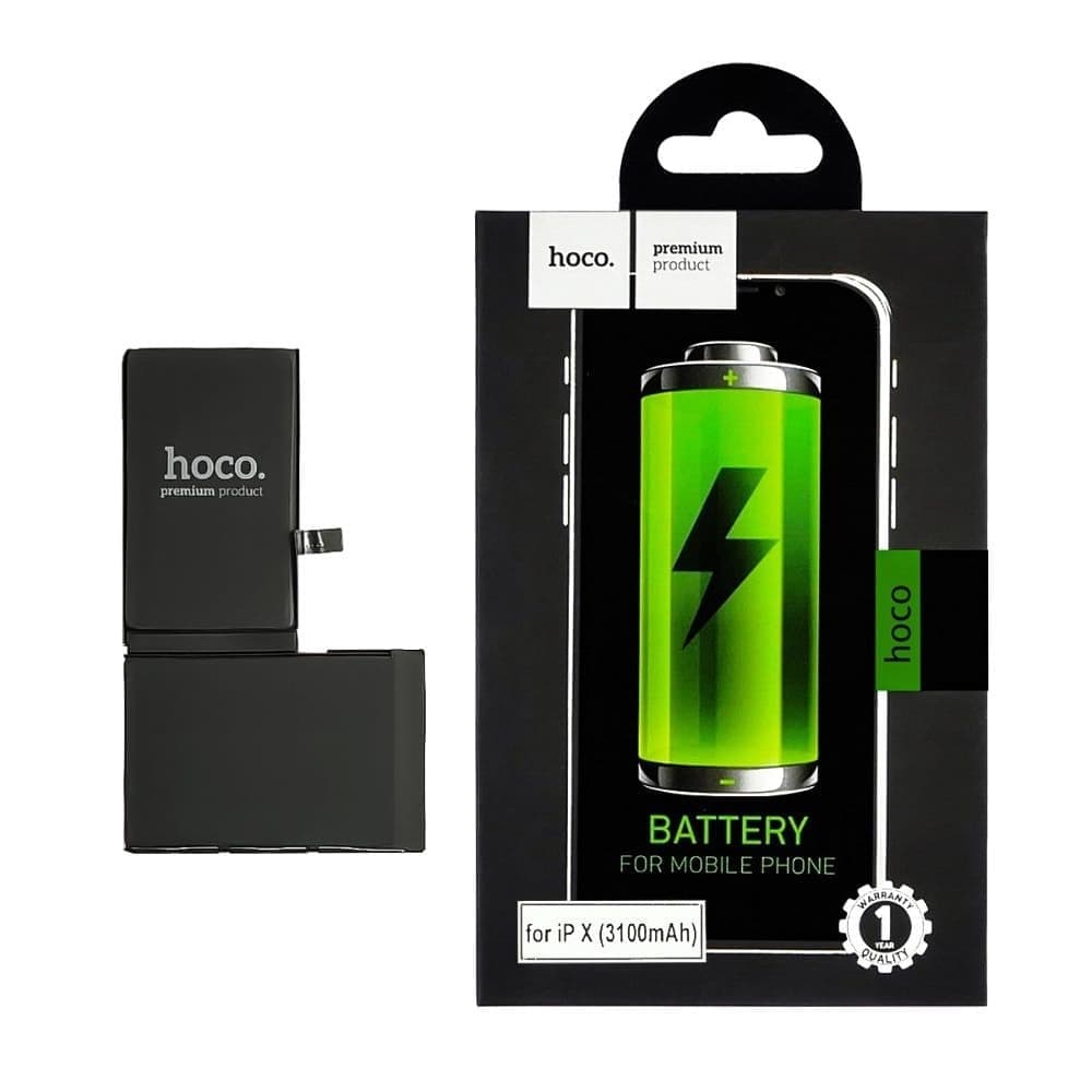 Акумулятор Apple iPhone X, Hoco, усиленный | 3-12 міс. гарантії | АКБ, батарея, аккумулятор