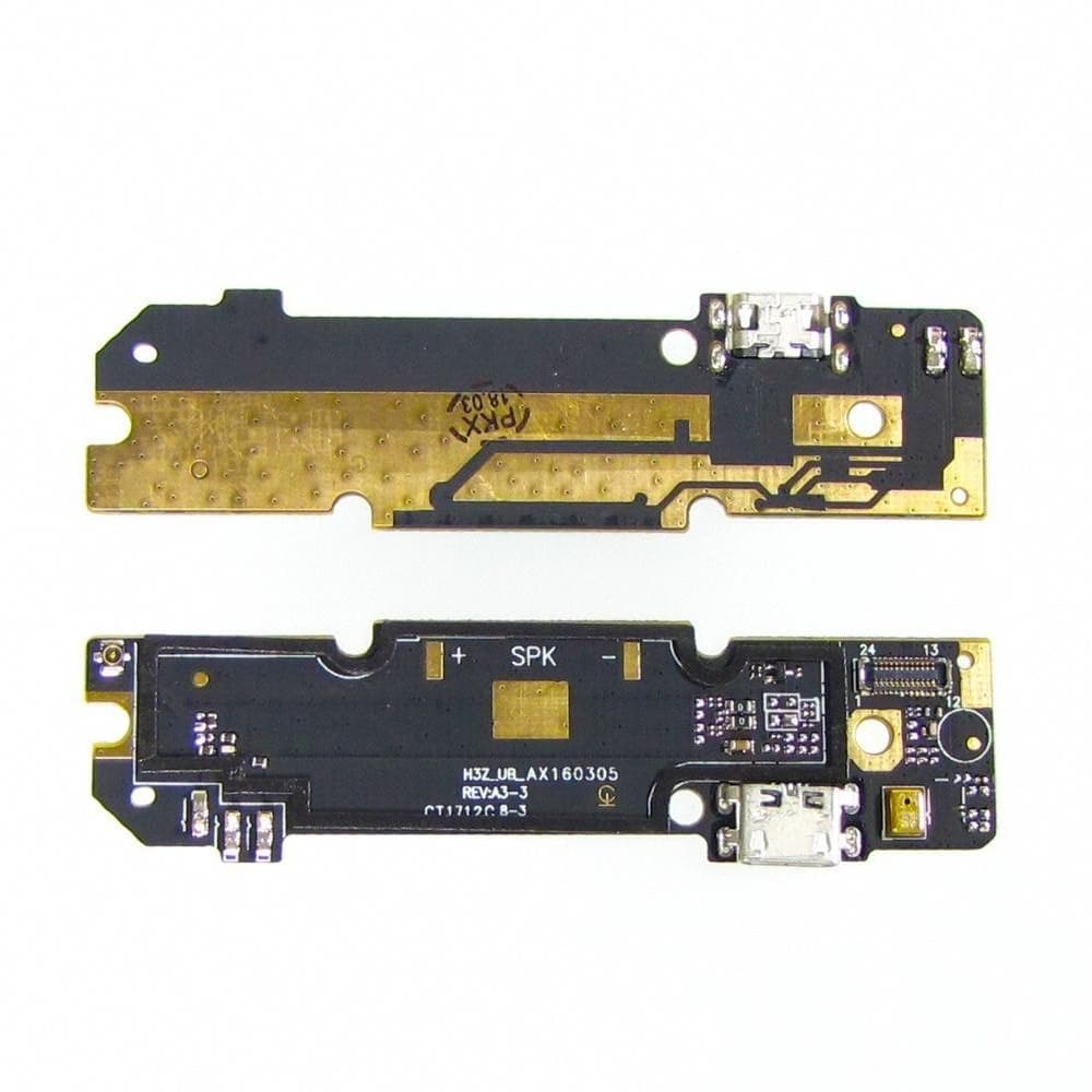 Плата зарядки Xiaomi Redmi Note 3, шлейф коннектора зарядки, с микрофоном, High Copy