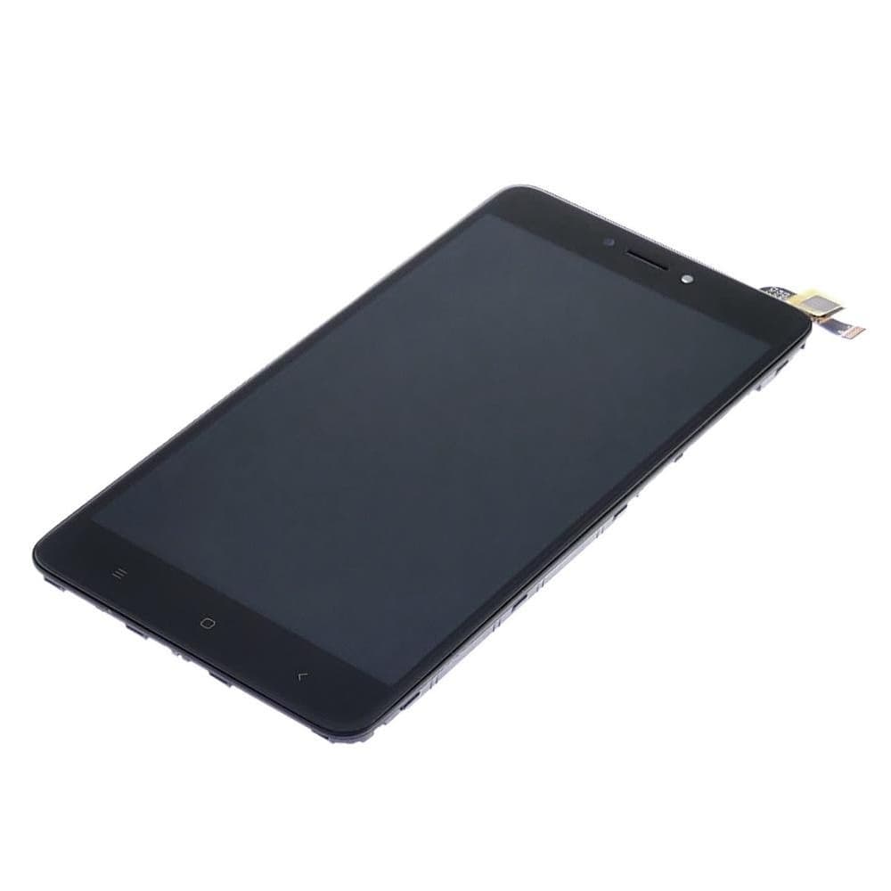 Дисплей Xiaomi Redmi Note 4X, черный | с тачскрином | с передней панелью | High Copy | дисплейный модуль, экран