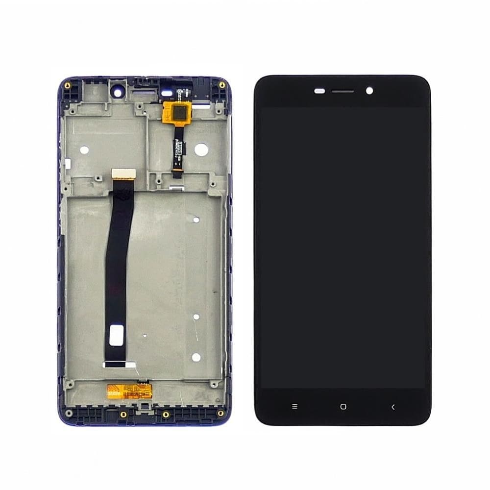 Дисплей Xiaomi Redmi 4A, 2016117, черный | с тачскрином | с передней панелью | Original (PRC) | дисплейный модуль, экран, монитор
