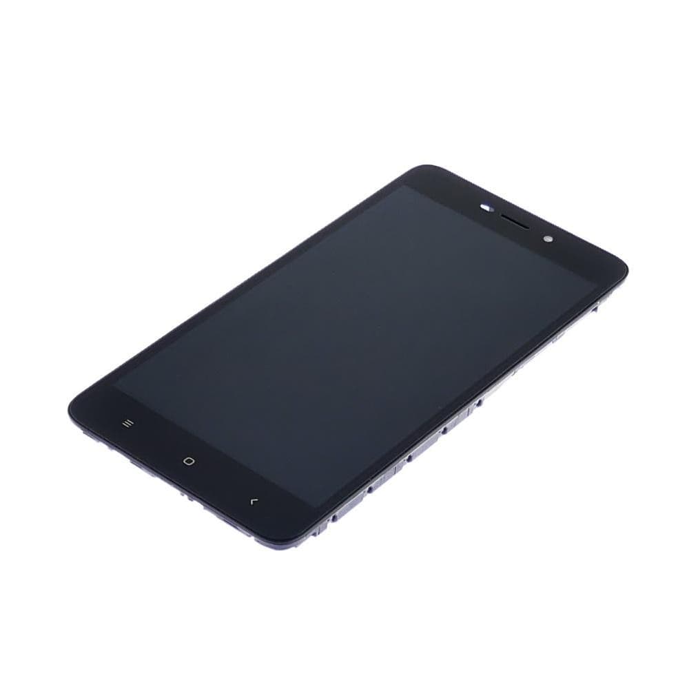 Дисплей Xiaomi Redmi 4A, 2016117, черный | с тачскрином | с передней панелью | Original (PRC) | дисплейный модуль, экран