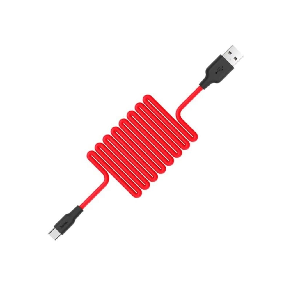 USB-кабель Hoco X21, Type-C, 100 см, силиконовый, 2.0 А, красный