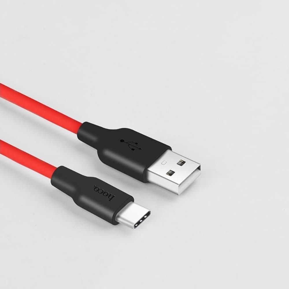 USB-кабель Hoco X21, Type-C, 100 см, силиконовый, 2.0 А, красный