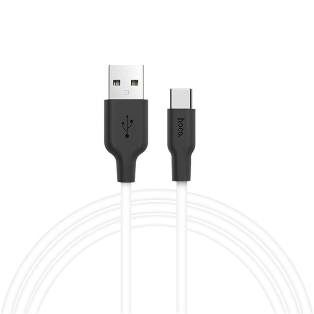 USB-кабель Hoco X21, Type-C, 100 см, силиконовый, 2.0 А, білий