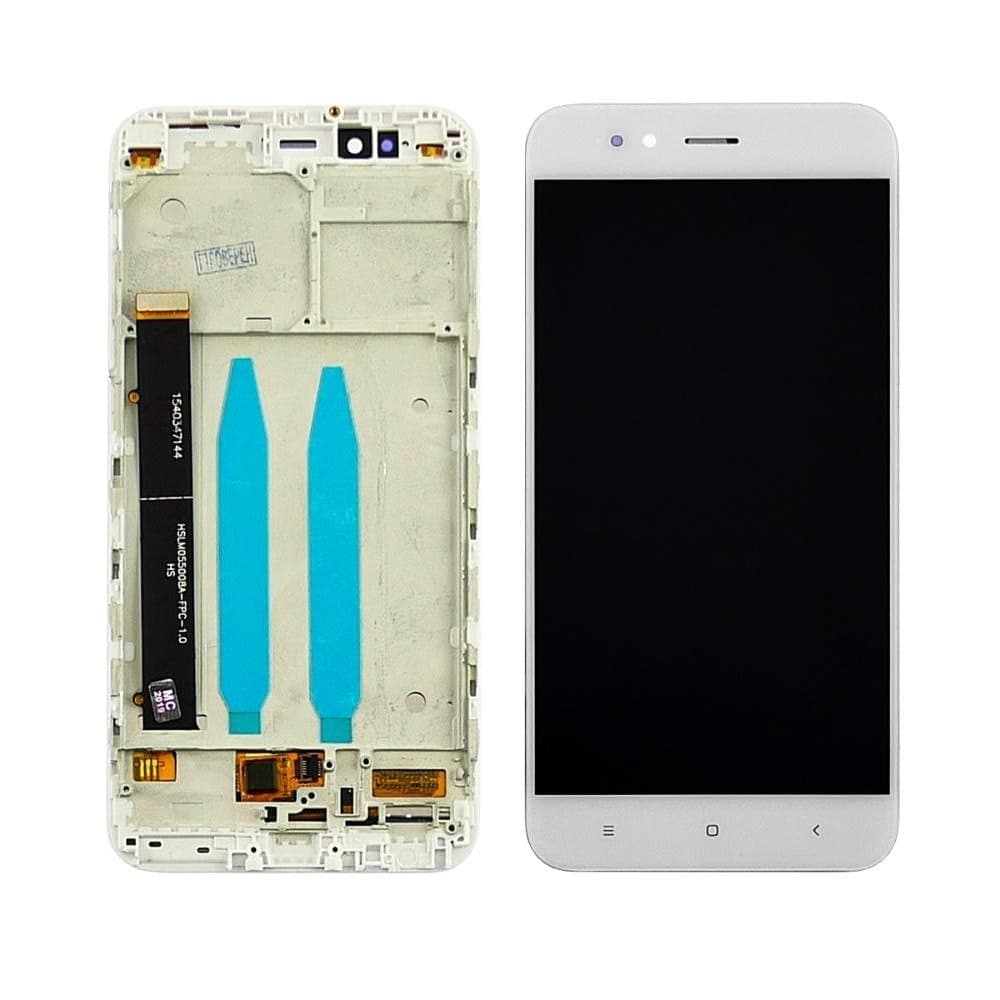 Дисплей Xiaomi Mi 5X, Mi A1, MDG2, MDI2, MDE2, белый | с тачскрином | с передней панелью | Original (PRC) | дисплейный модуль, экран, монитор