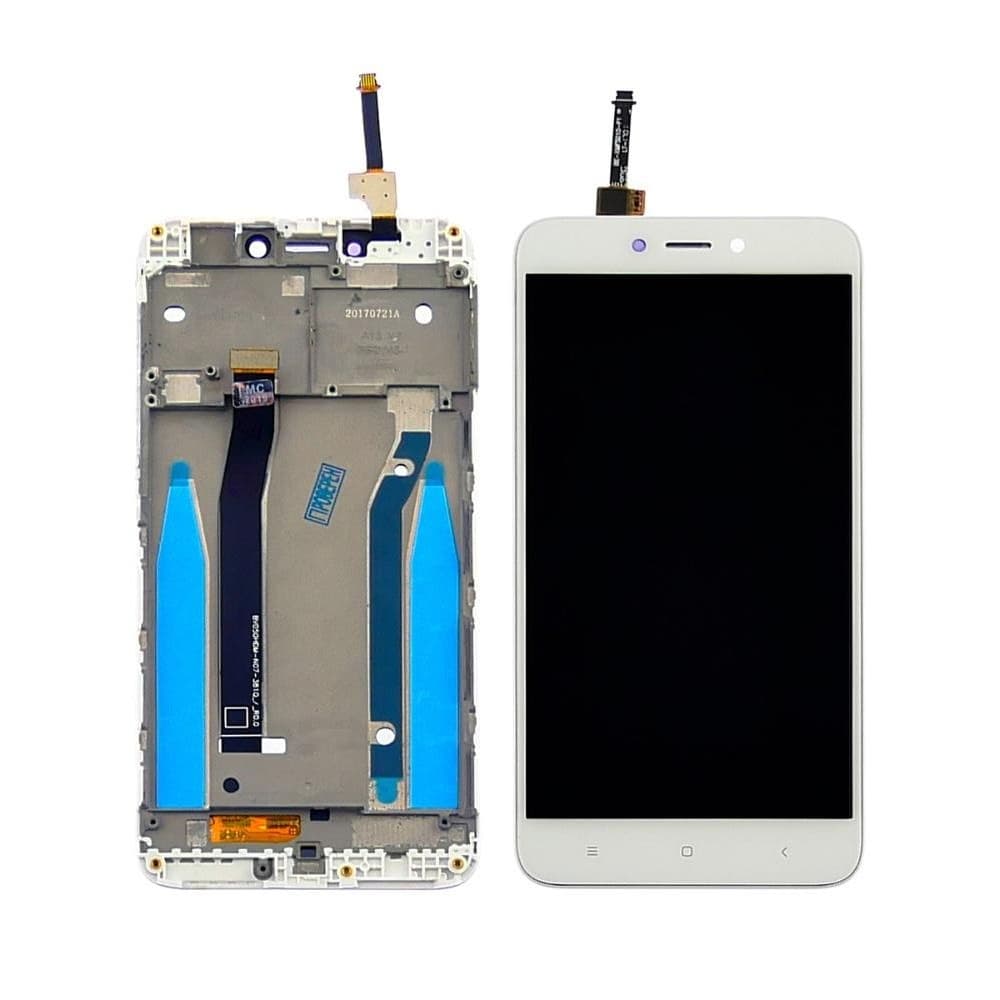 Дисплей Xiaomi Redmi 4X, белый | с тачскрином | с передней панелью | Original (PRC) | дисплейный модуль, экран, монитор