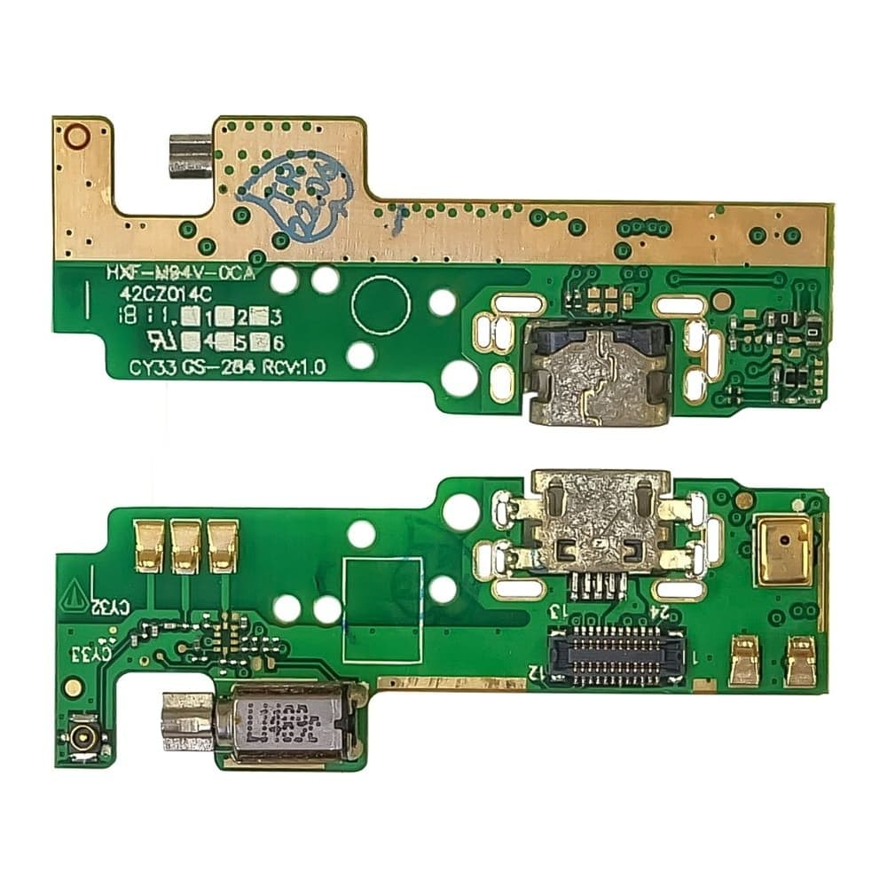 Плата зарядки Sony F3311 Xperia E5, F3313 Xperia E5, шлейф коннектора зарядки, с микрофоном, с вибромотом
