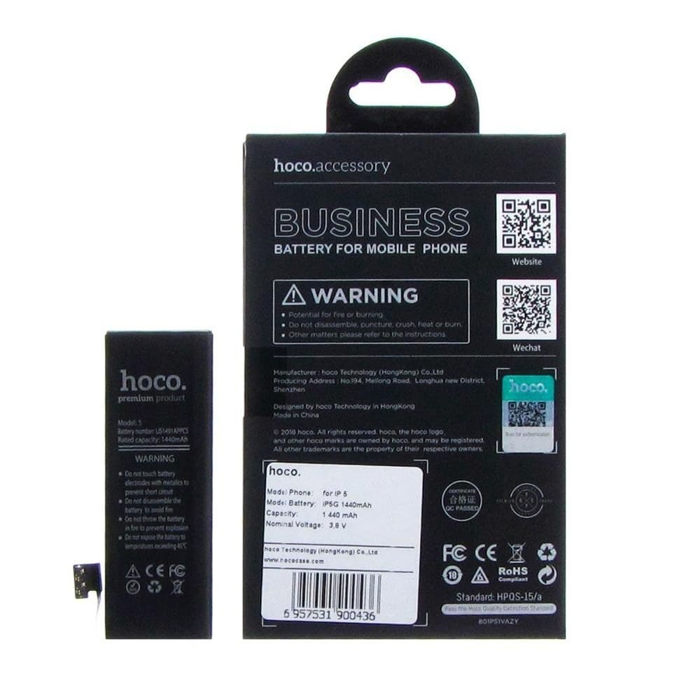 Аккумулятор Apple iPhone 5, Hoco | 3-12 мес. гарантии | АКБ, батарея