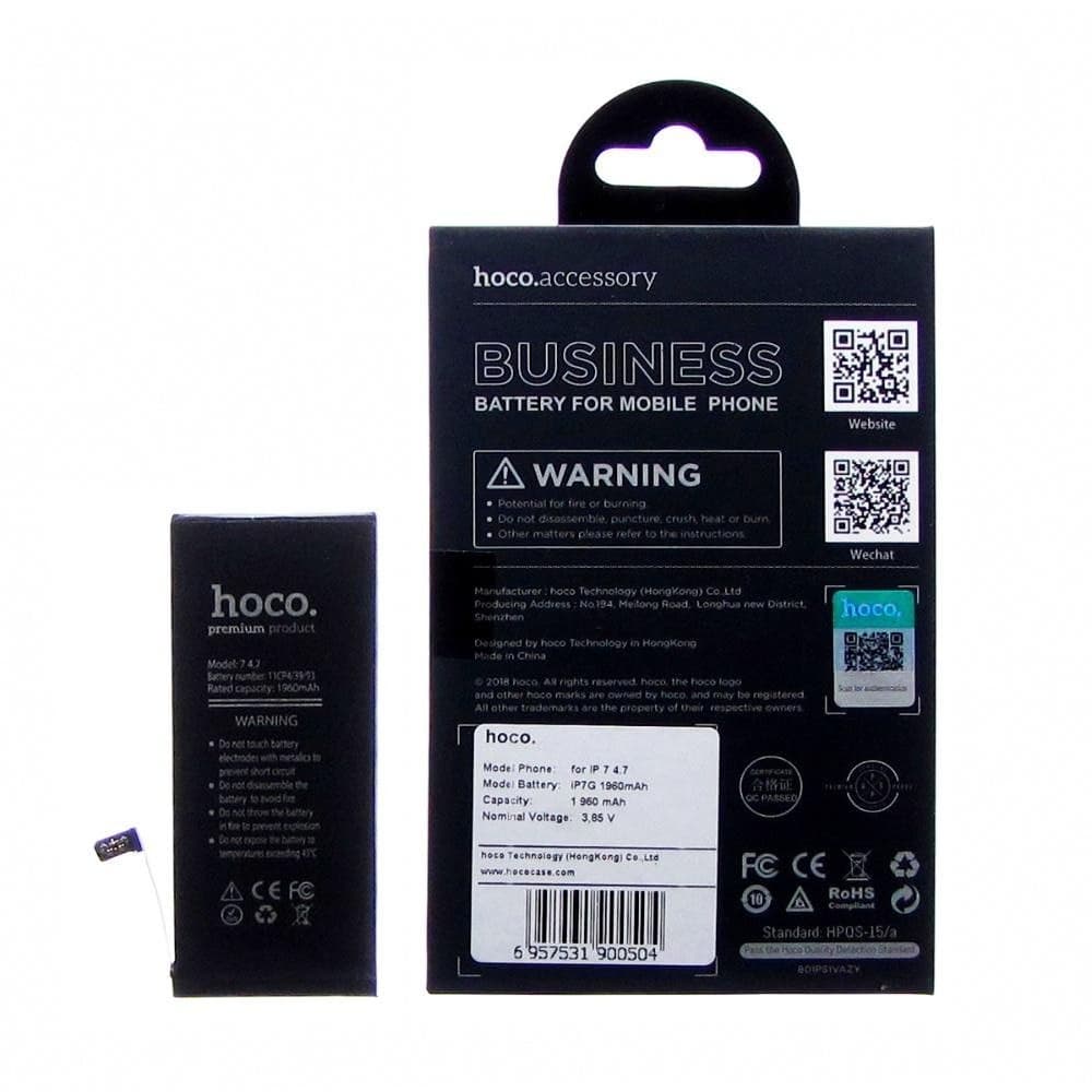 Аккумулятор Apple iPhone 7, Hoco | 3-12 мес. гарантии | АКБ, батарея