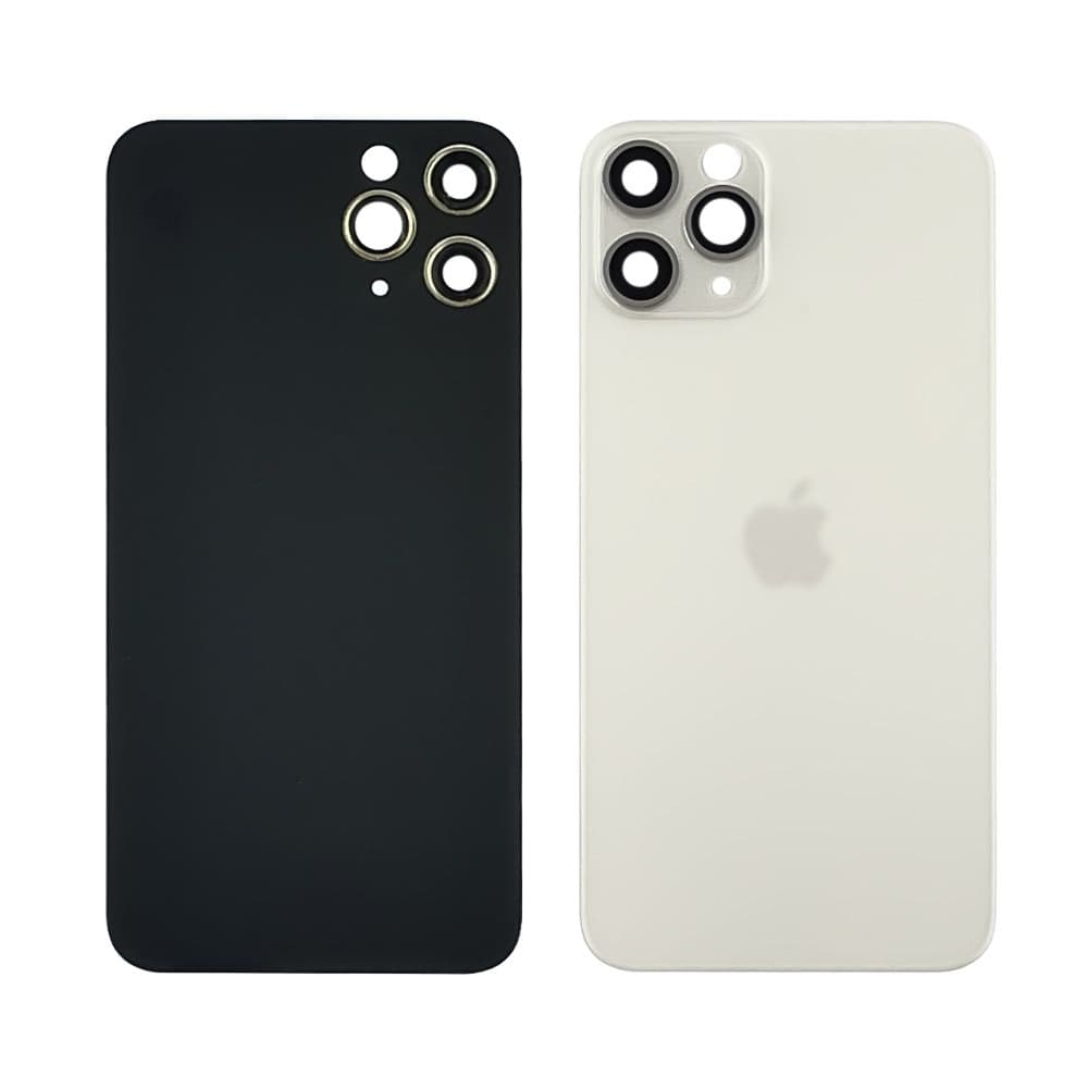 Задняя крышка Apple iPhone 11 Pro, белая, серебристая, Matte Silver, со стеклом камеры, Original (PRC) | корпус, панель аккумулятора, АКБ, батареи