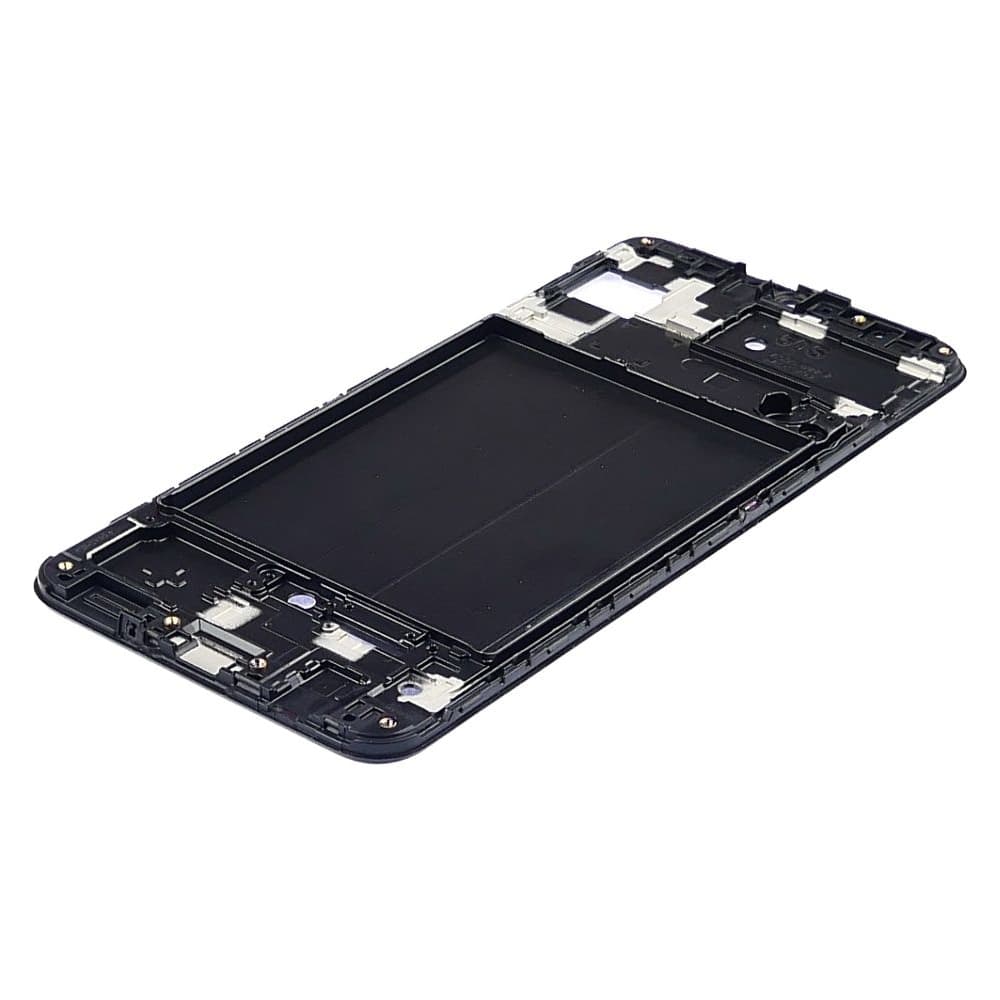Рамка (основа) крепления дисплея Samsung SM-A507 Galaxy A50s, черная, Original (PRC)