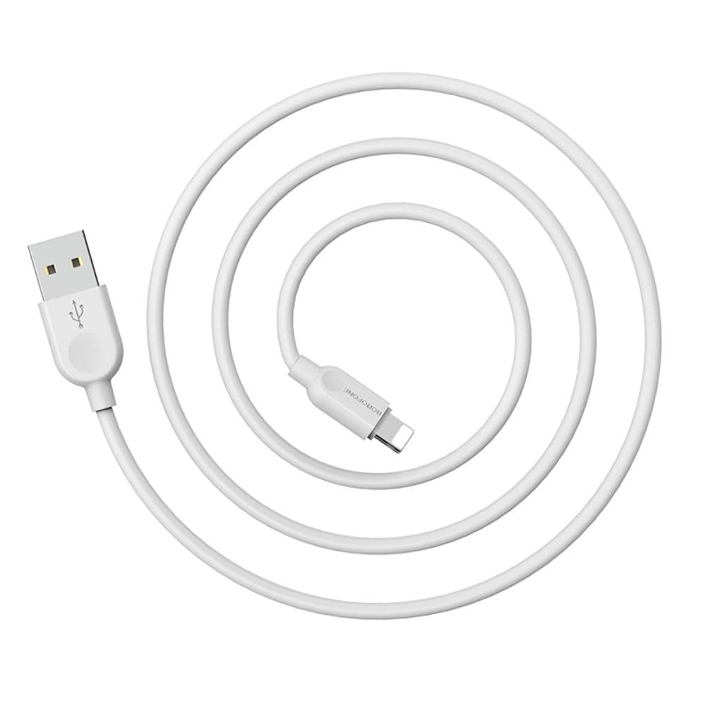 USB кабель Borofone BX14, Lightning, 100 см, белый