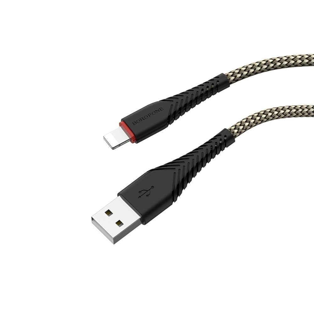 USB-кабель Borofone BX25, Lightning, 2.4 А, 100 см, чорний