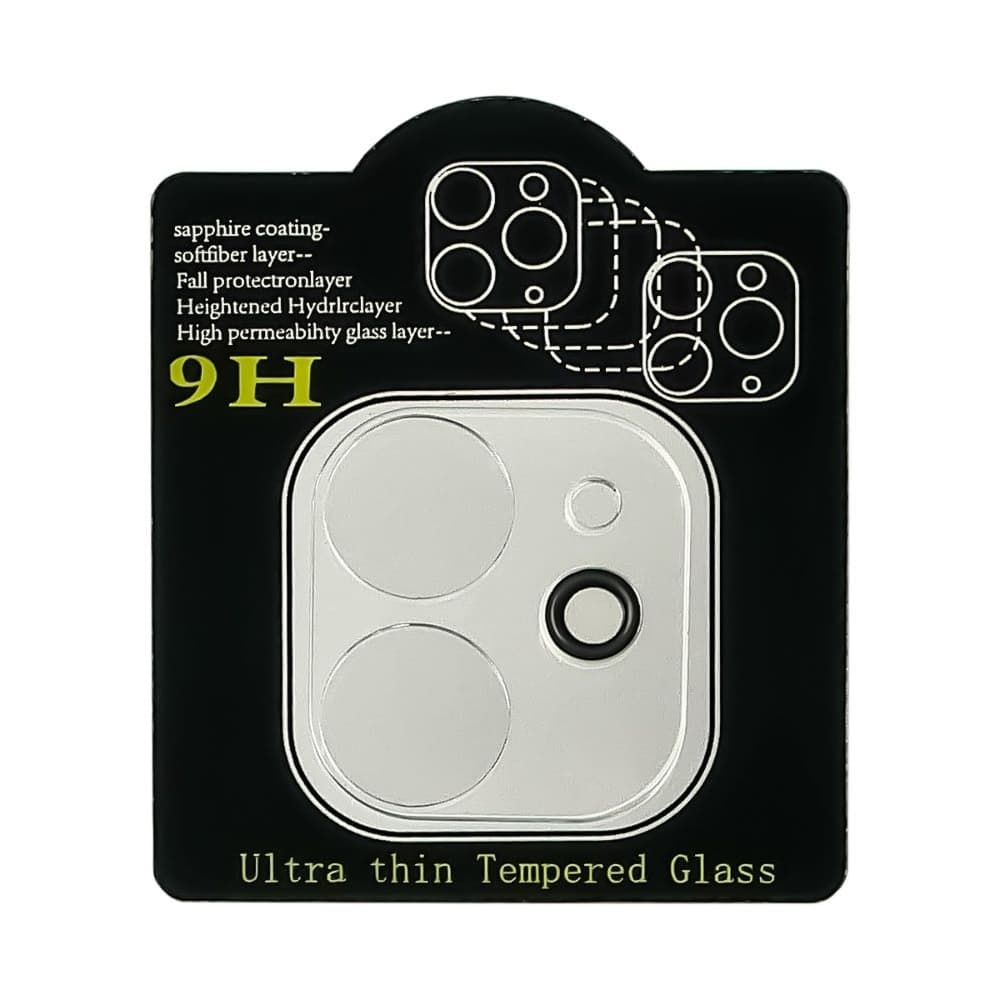 Закаленное защитное стекло Apple iPhone 12, на камеру, Full Glue (клей по всей площади стекла), 2.5D, прозрачное