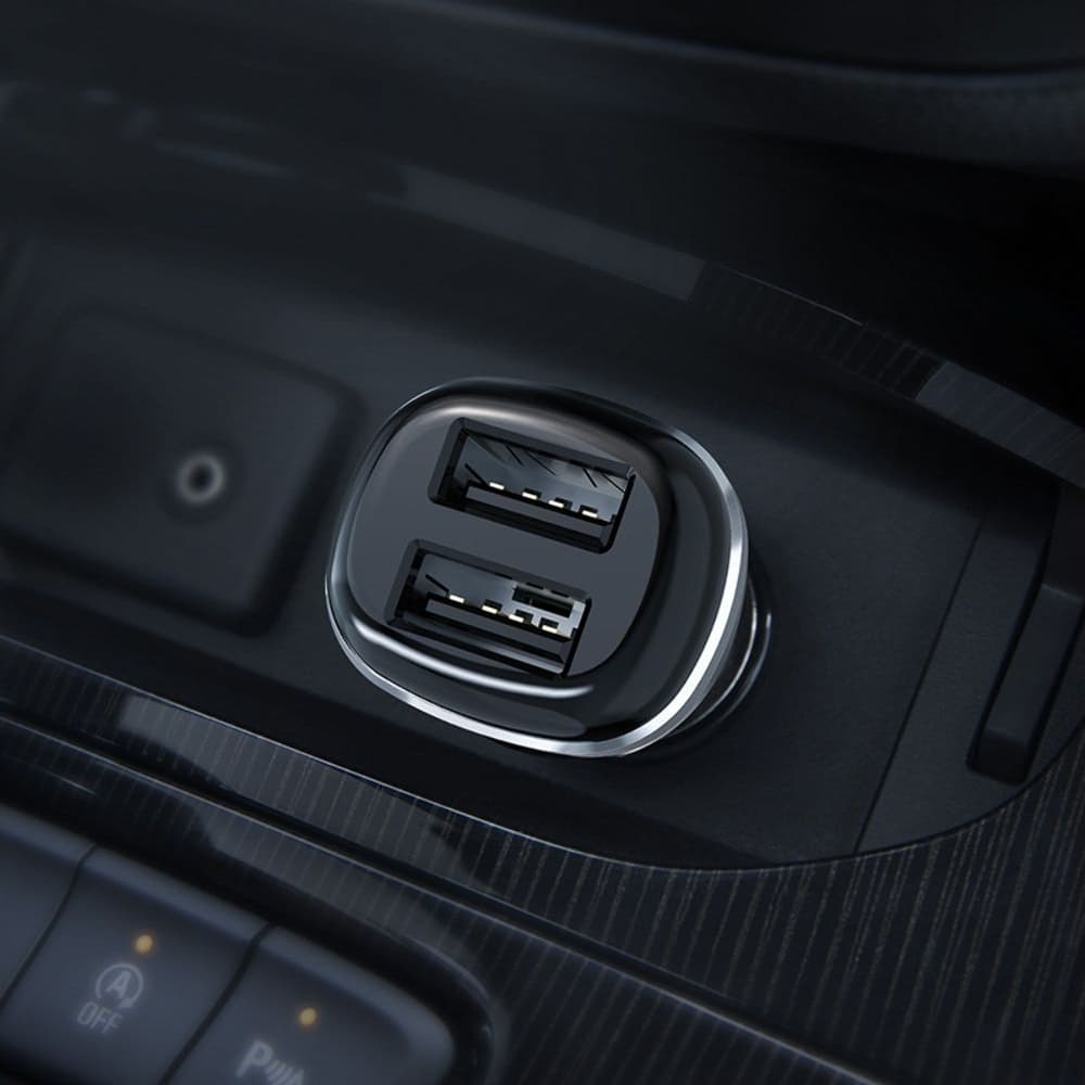 Автомобильний зарядний пристрій Borofone BZ13, 2 USB, 2.4 А, черное | зарядка, зарядное устройство