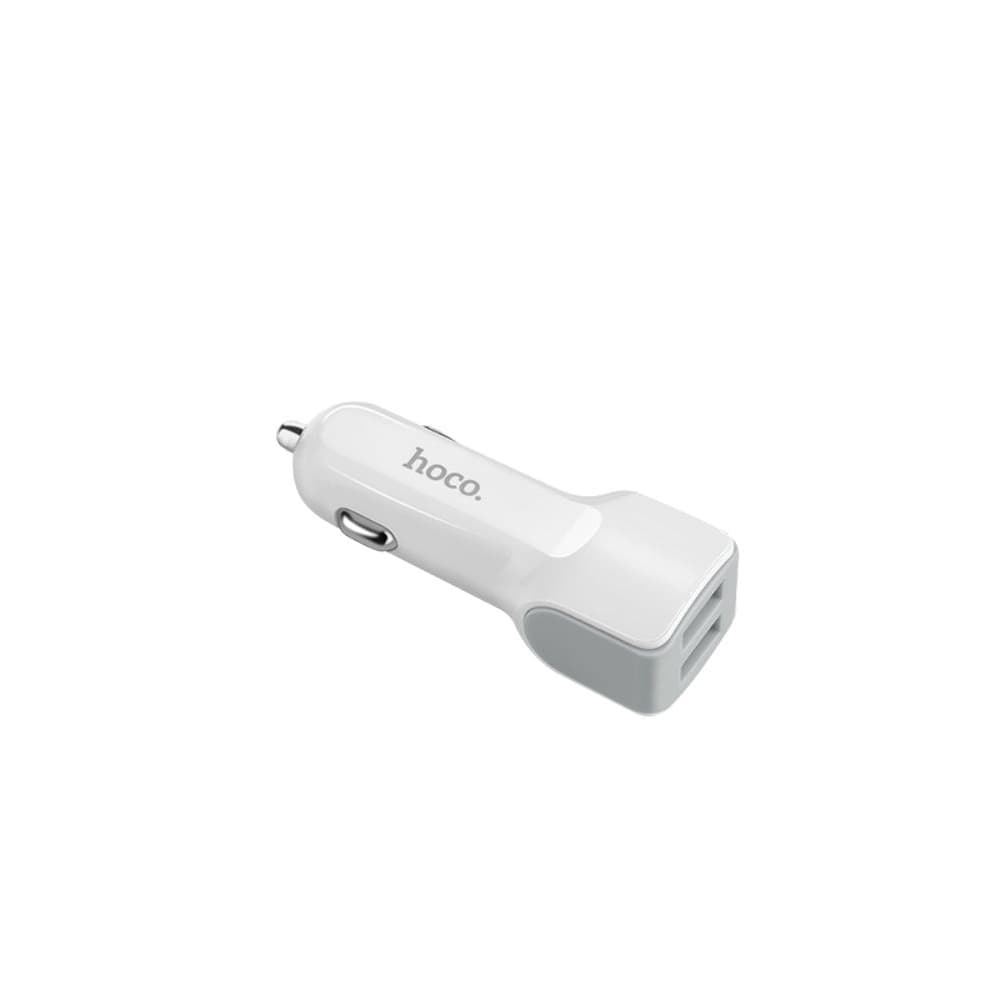 Автомобильное зарядное устройство Hoco Z23, 2 USB, 2.4 А, белое