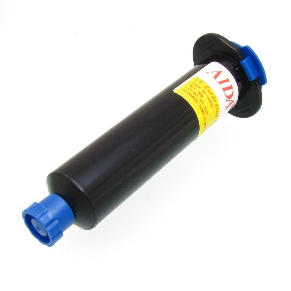 Клей LOCA AIDA TP-1000N (30 гр) в черном шприце, для склеивания комплектов дисплей+тачскрин под ультрафиолетом | ультрафиолетовый клей