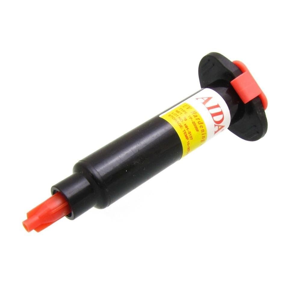 Клей LOCA AIDA TP-2500F (5 гр) в черном шприце, для склеивания комплектов дисплей+тачскрин под ультрафиолетом | ультрафиолетовый клей