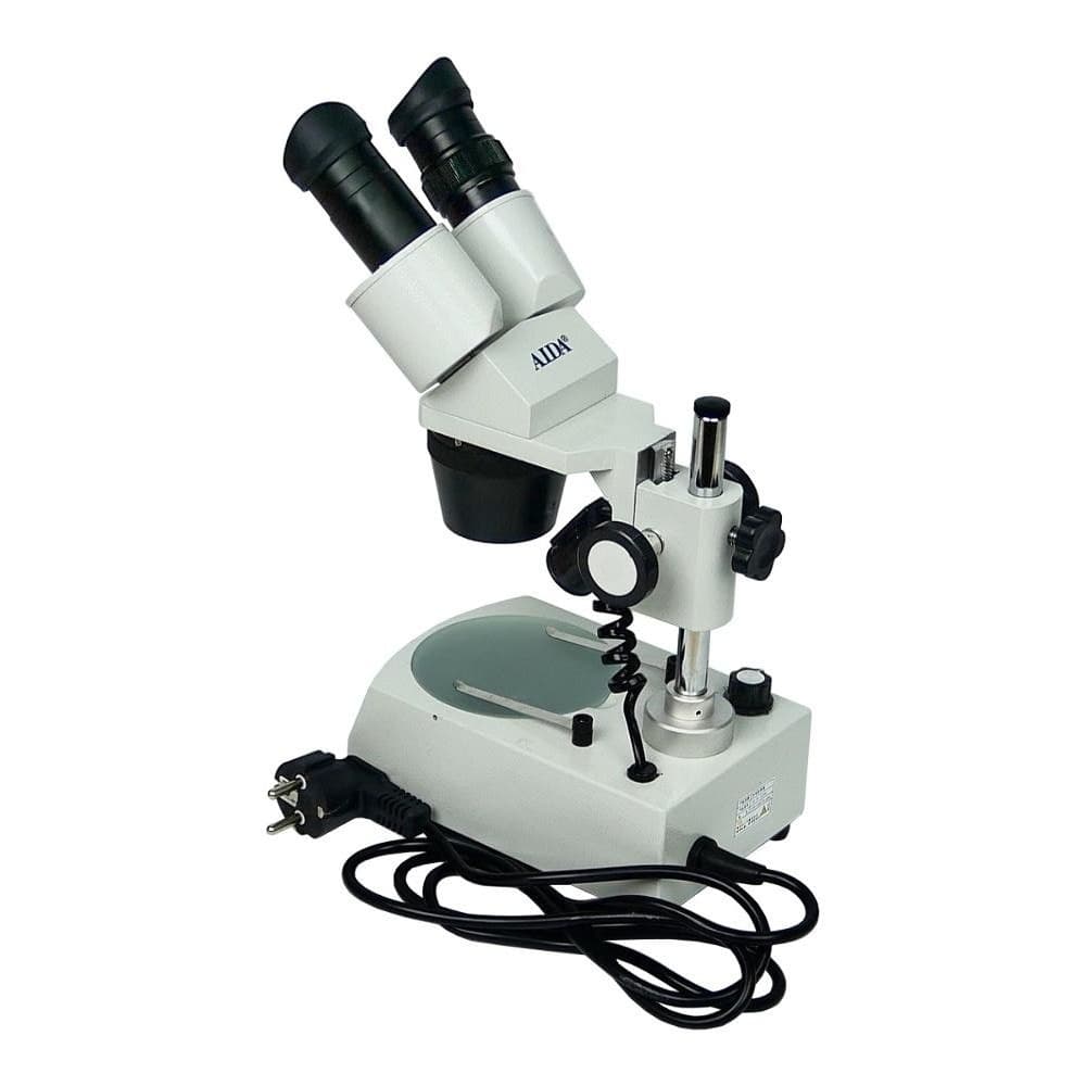 Микроскоп бинокулярный XTX-3C LED, светодиодная подсветка верх/низ, фокус 60-80 мм, кратность увеличения 20X/40X