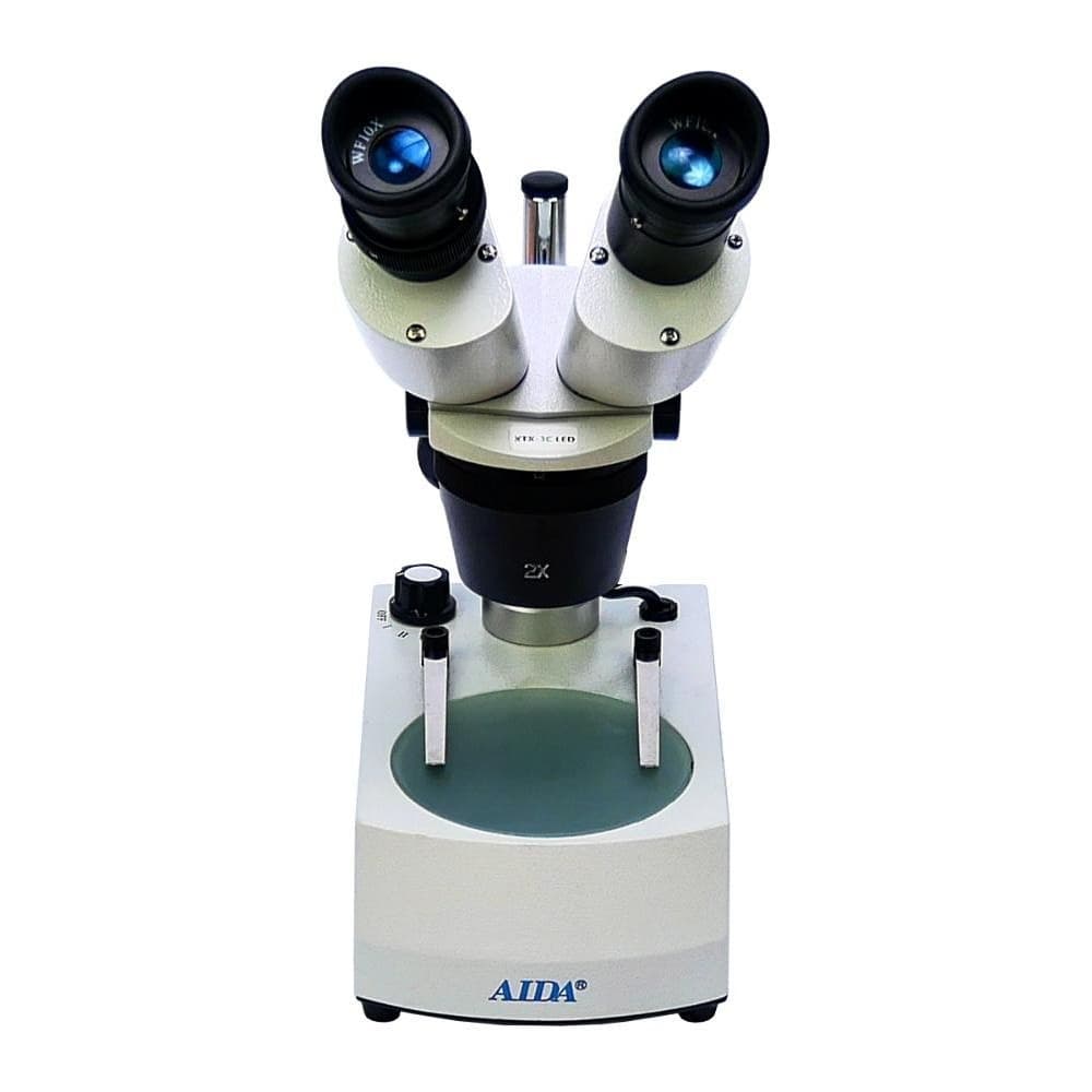 Микроскоп бинокулярный XTX-3C LED, светодиодная подсветка верх/низ, фокус 60-80 мм, кратность увеличения 20X/40X