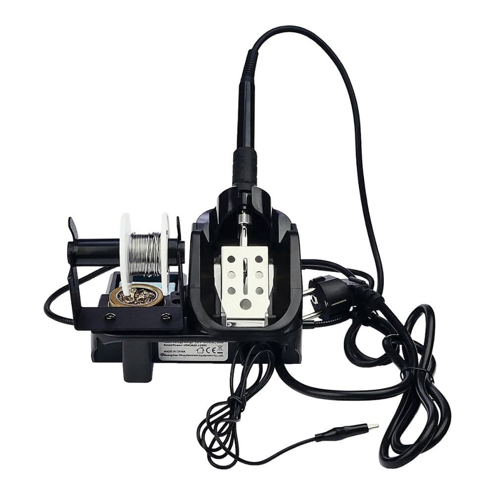 Паяльная станция WEP 926 LED-IV, паяльник, цифровая индикация, лупа, подсветка, держатели плат и припоя, 60 W, 90-400 C | гарантия 6 мес.