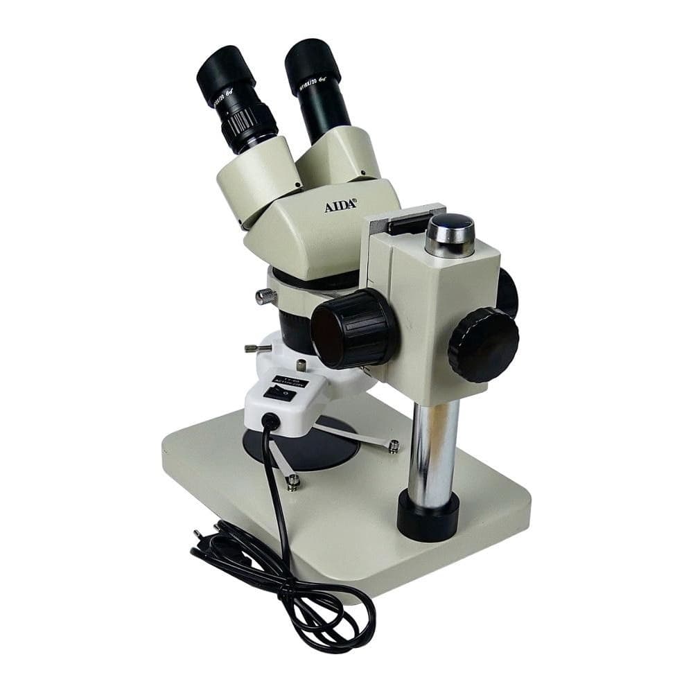 Микроскоп бинокулярный AXS-515, съемная подсветка, фокус 100 мм, кратность увеличения 20X/40X