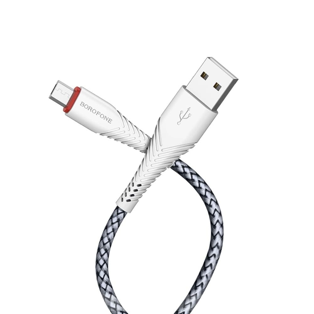 USB-кабель Borofone BX25, Micro-USB, 100 см, білий