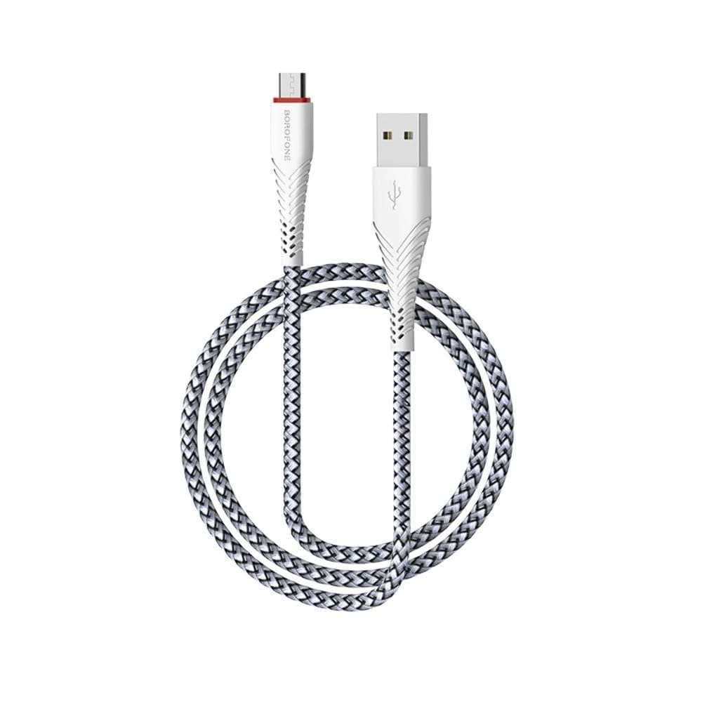 USB-кабель Borofone BX25, Micro-USB, 100 см, белый