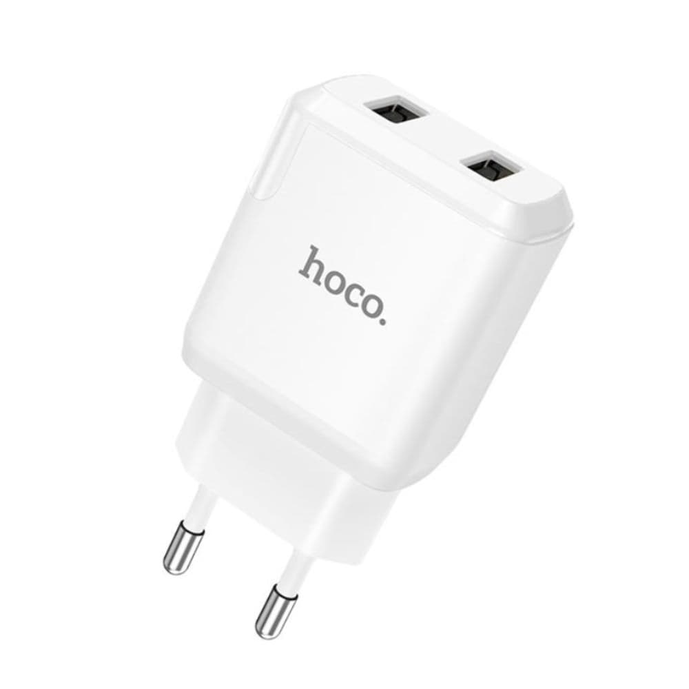 Сетевое зарядное устройство Hoco N7, 2 USB, 2.1 А, 10.5 Вт, белое