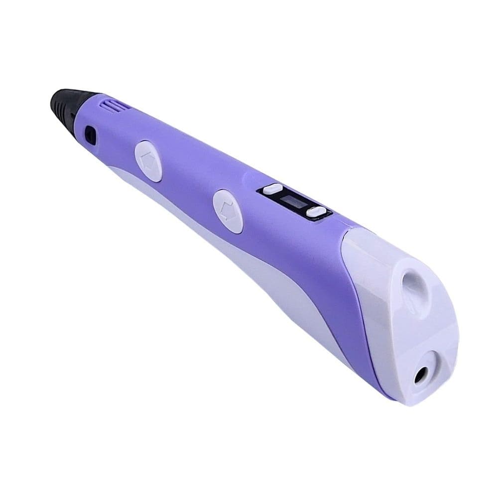 3D-ручка с LCD дисплеем V2/D2 5B/2А, сопло 0.6 мм, темп. 160-235 гр С, контроль скорости, ABS/PLA 1.75 мм фиолетовая