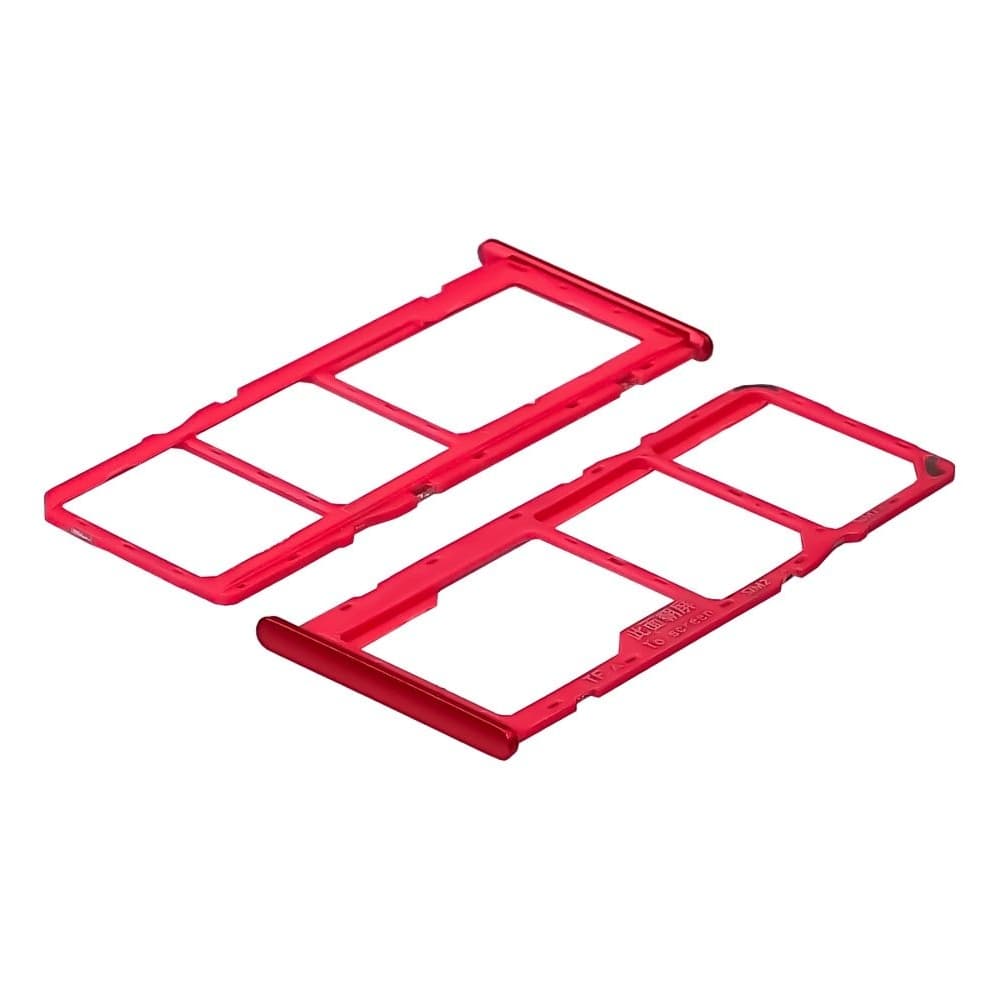 Держатель (лоток) SIM-карты Samsung SM-A207 Galaxy A20s, SM-A307 Galaxy A30s, красный, Original (PRC)