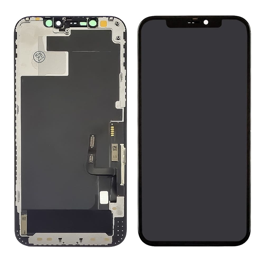 Дисплей Apple iPhone 12, iPhone 12 Pro, черный | с тачскрином | High Copy, IPS | дисплейный модуль, экран, монитор