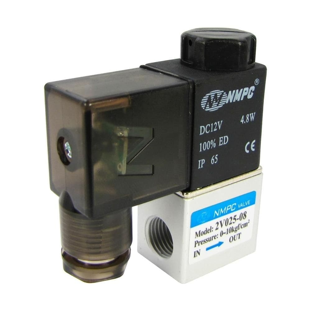 Пневматический электромагнитный клапан 2V025-08, давление 0-1 MPa, DC-12V