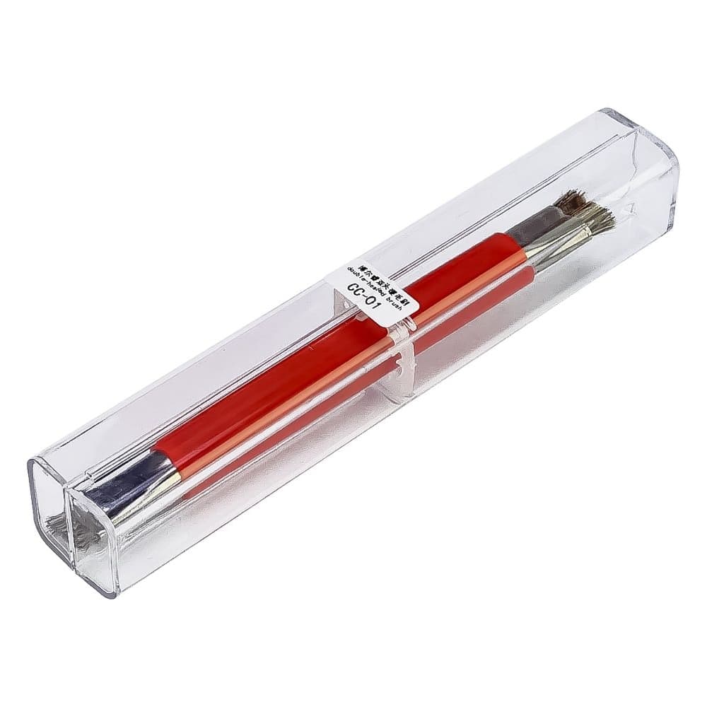 Щетка СС-01, антистатическая, в футляре, двухсторонняя, пластиковая, с металлической ручкой