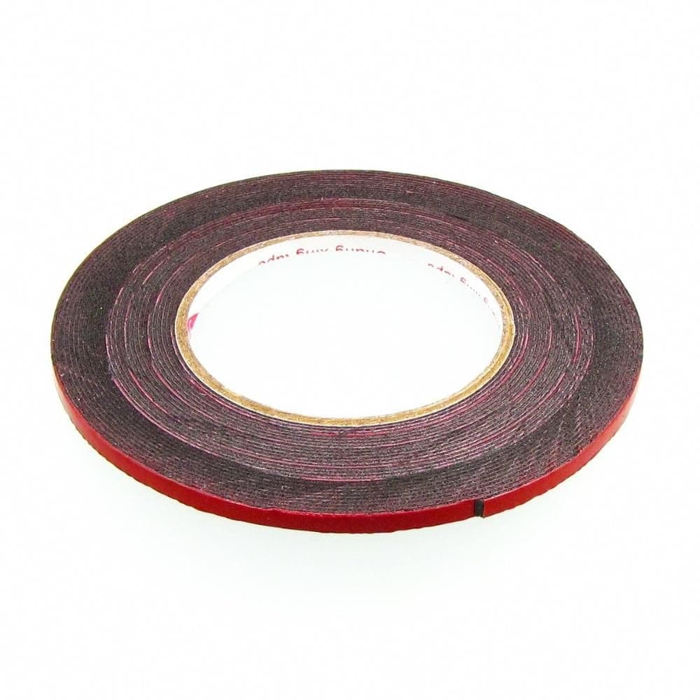 Скотч двусторонний 3M, красный, на полиуретановой основе, 5 x 1 мм