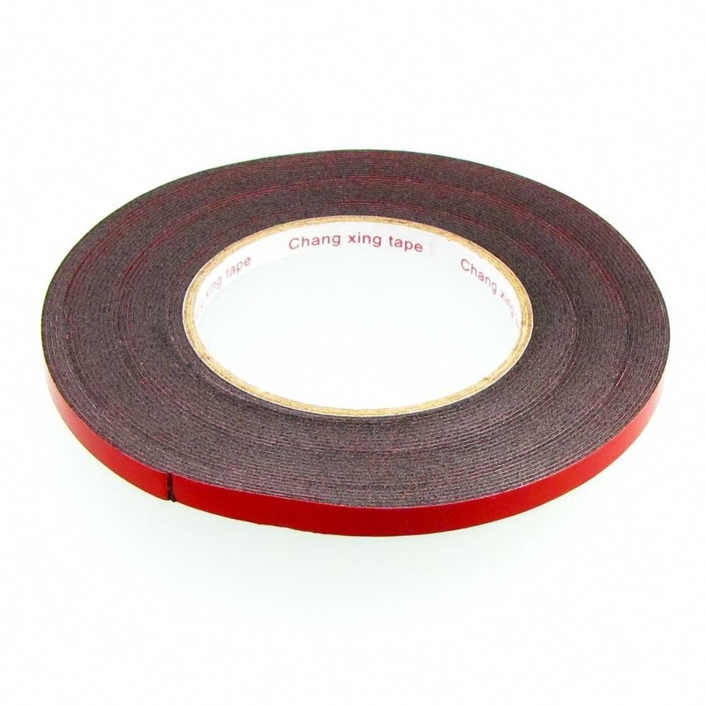 Скотч двусторонний 3M, красный, на полиуретановой основе, 8 x 1 мм