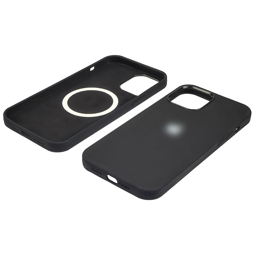 Чехол Apple iPhone 12 Pro Max, силиконовый, Full Silicone MagSafe, черный