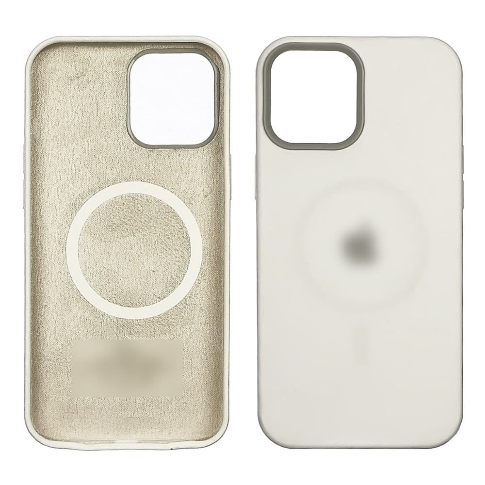 Чехол Apple iPhone 12 Pro Max, силиконовый, Full Silicone MagSafe, белый