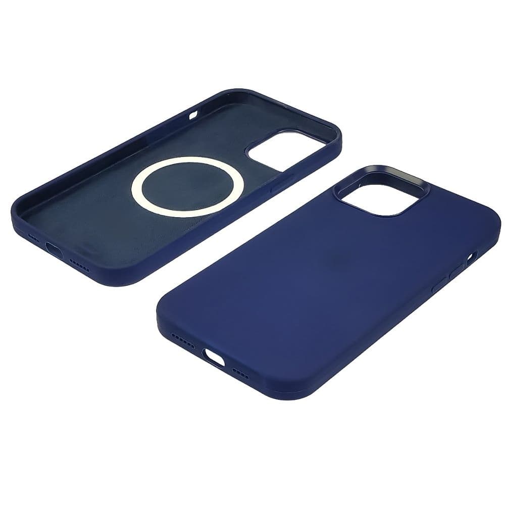 Чехол Apple iPhone 12 Pro Max, силиконовый, Full Silicone MagSafe, синий