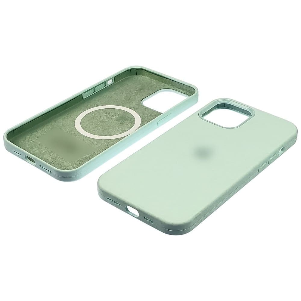 Чехол Apple iPhone 12 Pro Max, силиконовый, Full Silicone MagSafe, аквамарин