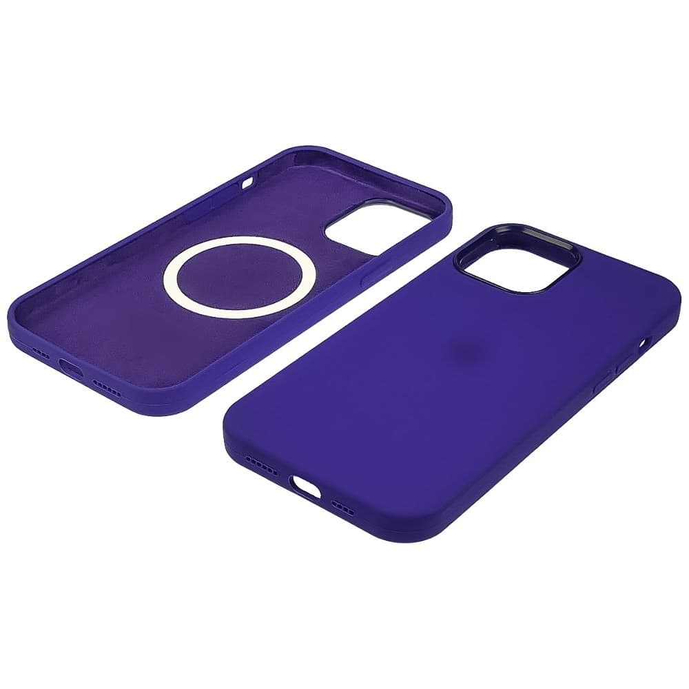 Чехол Apple iPhone 12 Pro Max, силиконовый, Full Silicone MagSafe, фиолетовый