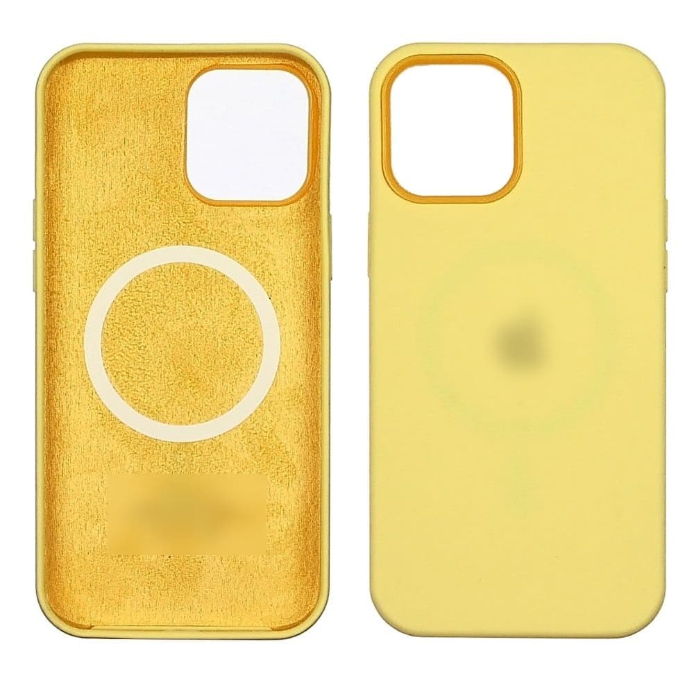 Чехол Apple iPhone 12 Pro Max, силиконовый, Full Silicone MagSafe, желтый