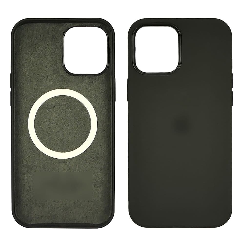 Чехол Apple iPhone 12, iPhone 12 Pro, силиконовый, Full Silicone MagSafe, серый