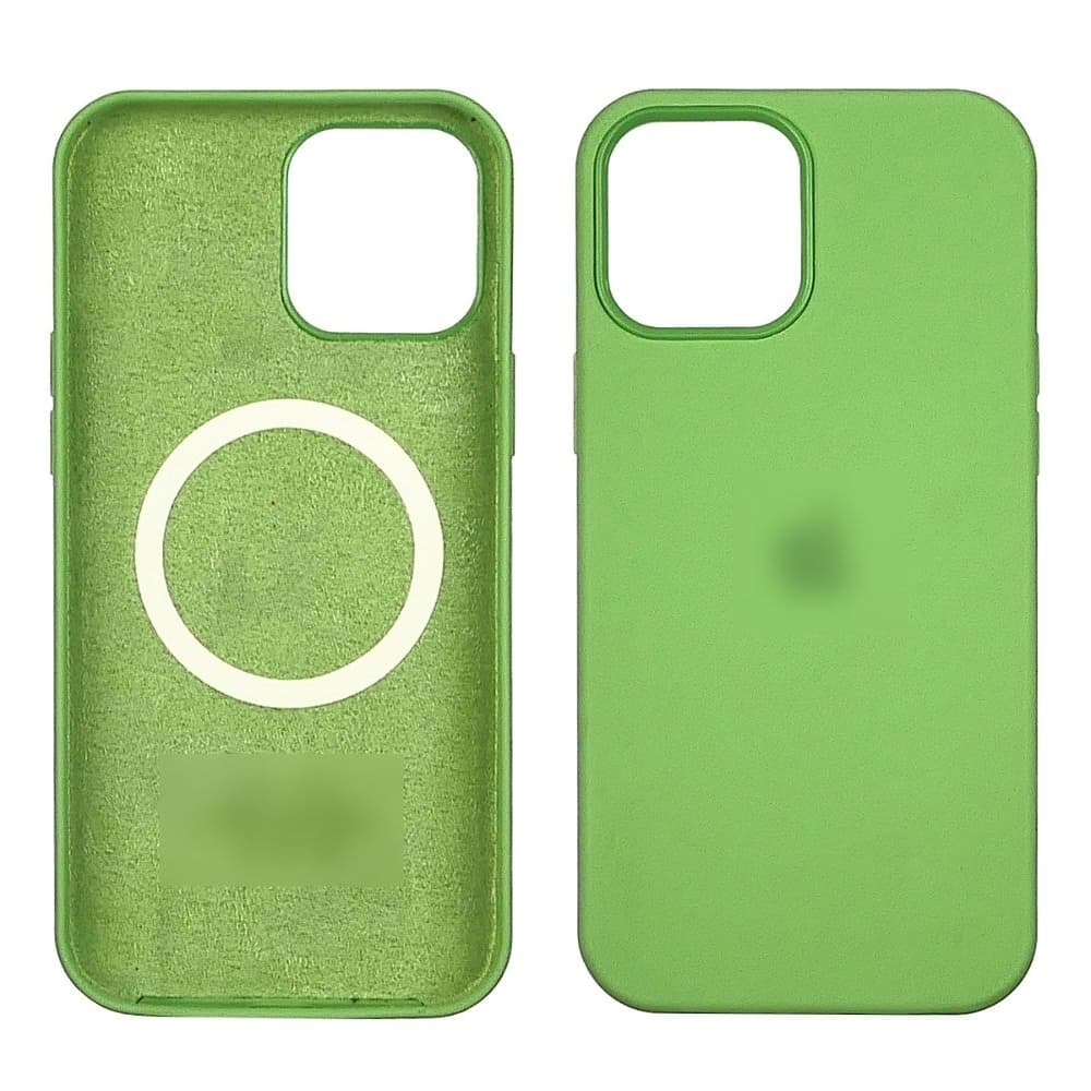 Чехол Apple iPhone 12, iPhone 12 Pro, силиконовый, Full Silicone MagSafe, зеленый